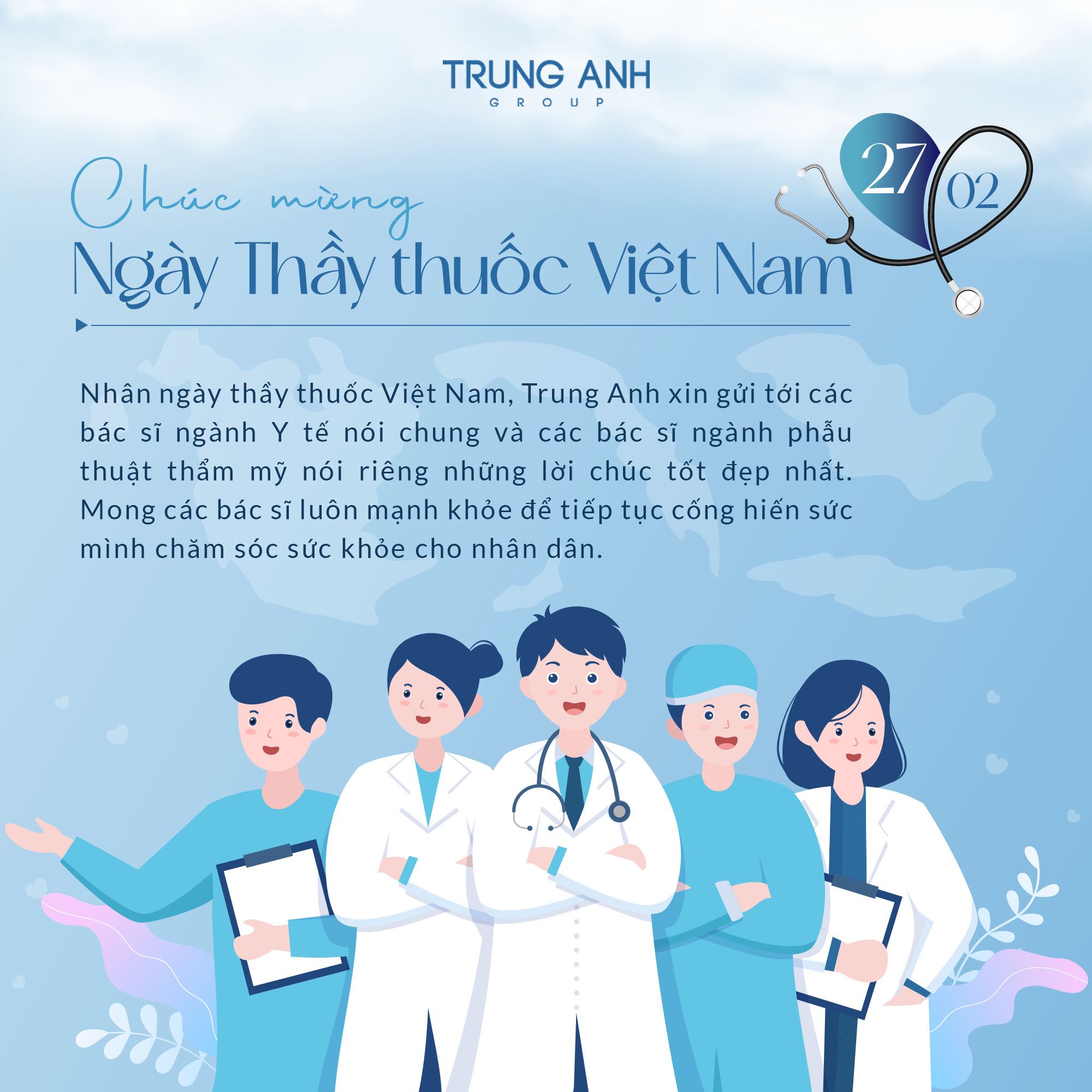 Trung Anh chúc mừng ngày Thầy thuốc Việt Nam 27/02